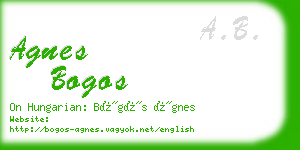 agnes bogos business card